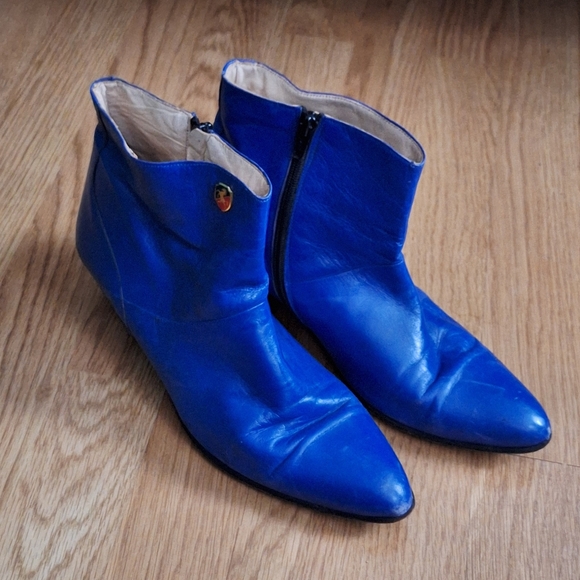 Other - Vintage Leather men's boots Blue Size 8